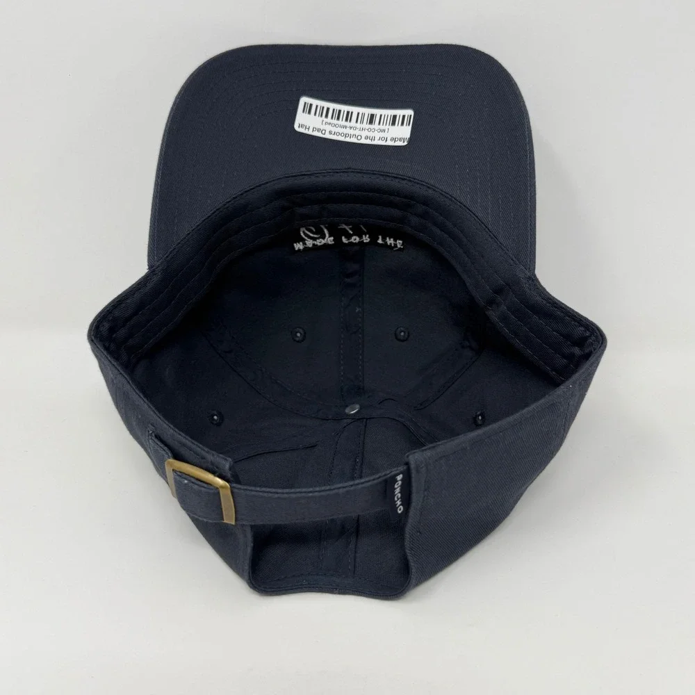 Poncho Outdoors Made For The Outdoors Navy Blue Cotton Dad Hat Baseball Cap